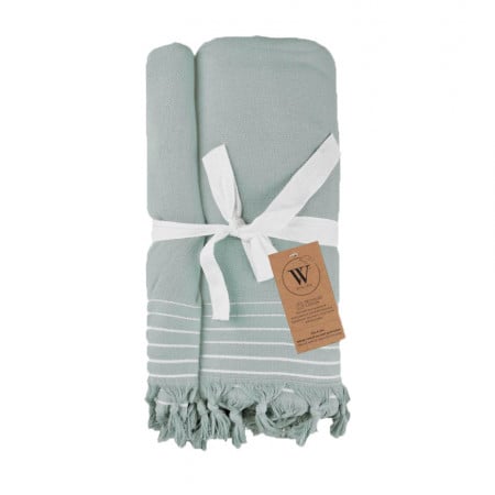 Set 2 Prosoape premium pentru plaja, hamac, sezlong, 100% bumbac, 70% bumbac reciclat, 180 x 90