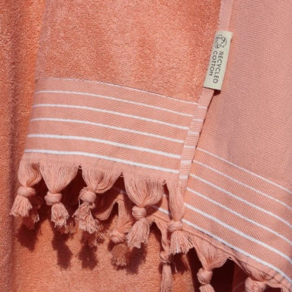 Set 2 Prosoape premium pentru plaja, hamac, sezlong, 100% bumbac, 70% bumbac reciclat, 180 x 90