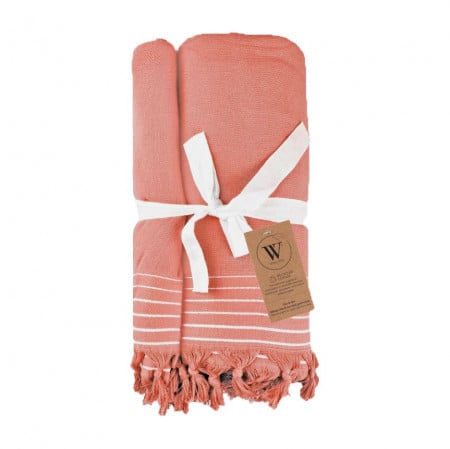 Set 2 Prosoape premium pentru plaja, hamac, sezlong, 100% bumbac, 70% bumbac reciclat, 180 x 90