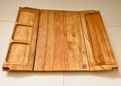 Tocător olandez din lemn de tec triplu 25x39x4cm